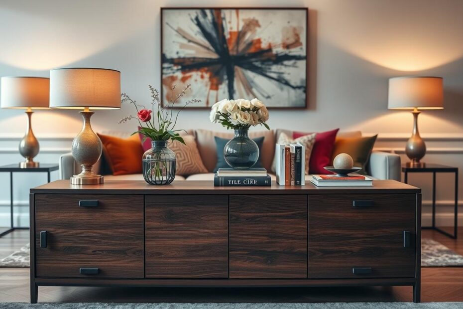 Aranżacje co postawić na komodzie w salonie
