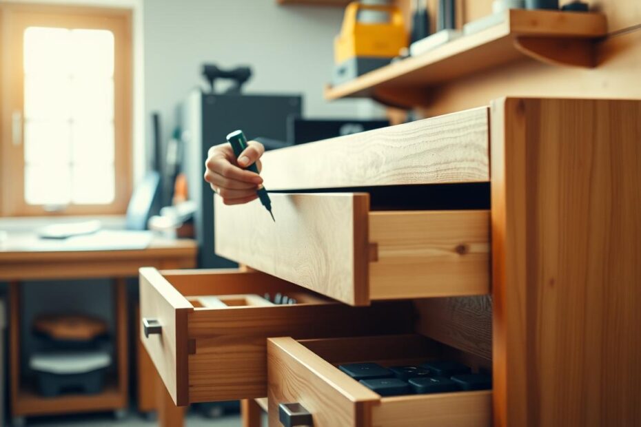 Jak wyregulować szuflady w komodzie