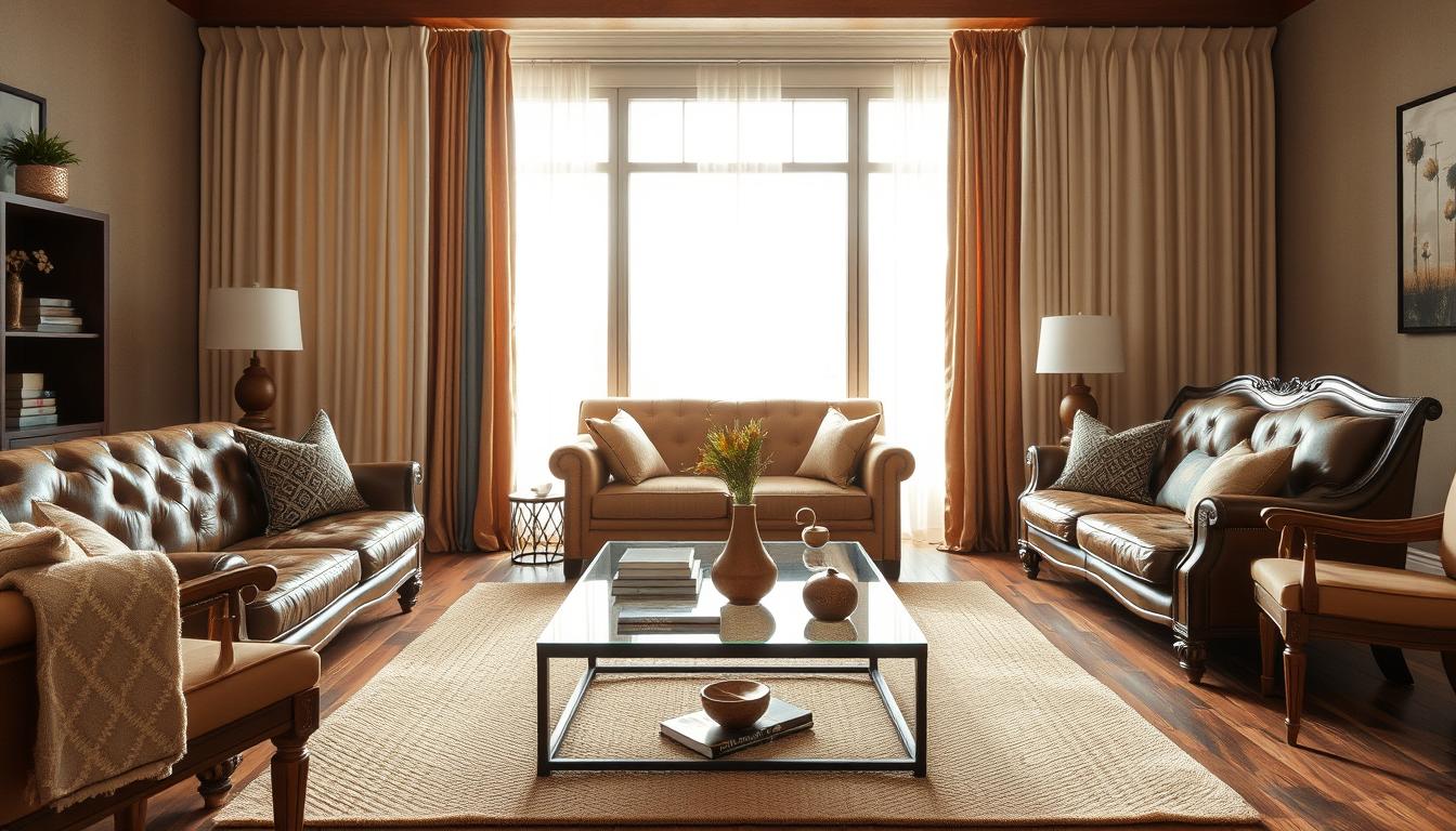 Jakie zasłony do brązowych mebli