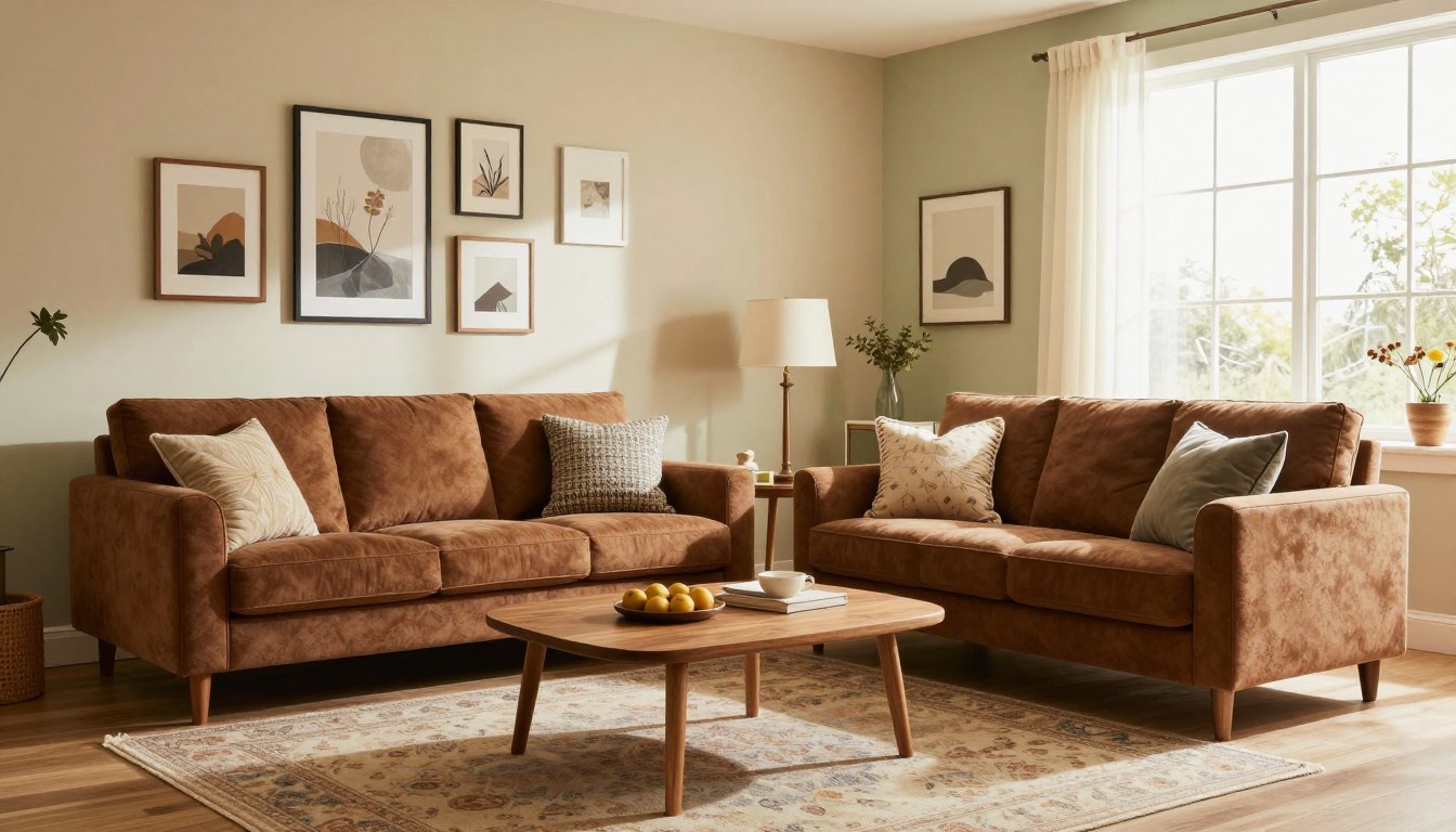 Brązowe meble jaki kolor ścian