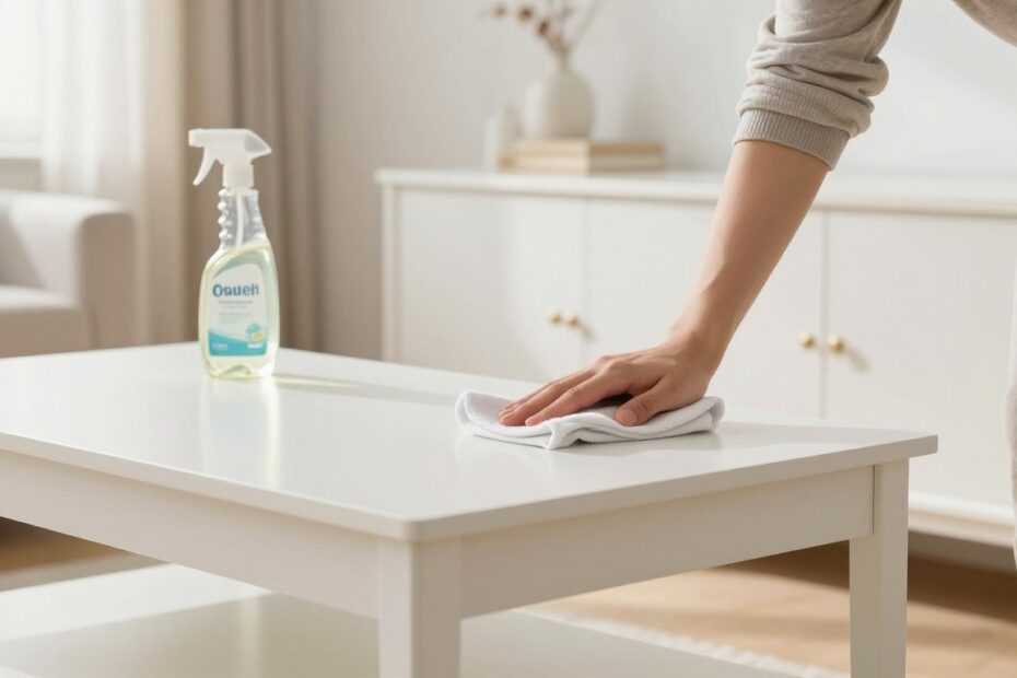 Czym czyścić białe meble matowe