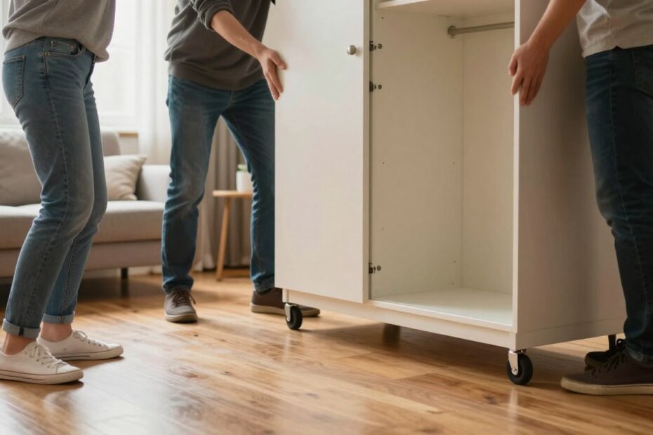 Jak przesunąć ciężką szafę