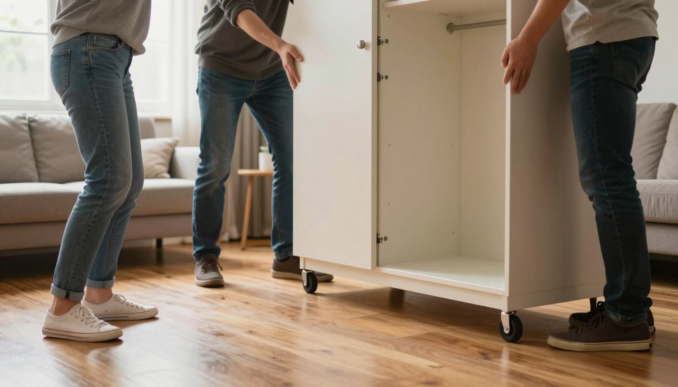 Jak przesunąć ciężką szafę