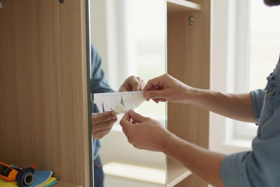 Jak przykleić lustro do szafy