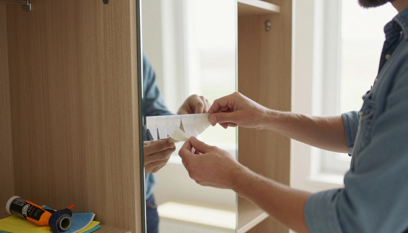 Jak przykleić lustro do szafy