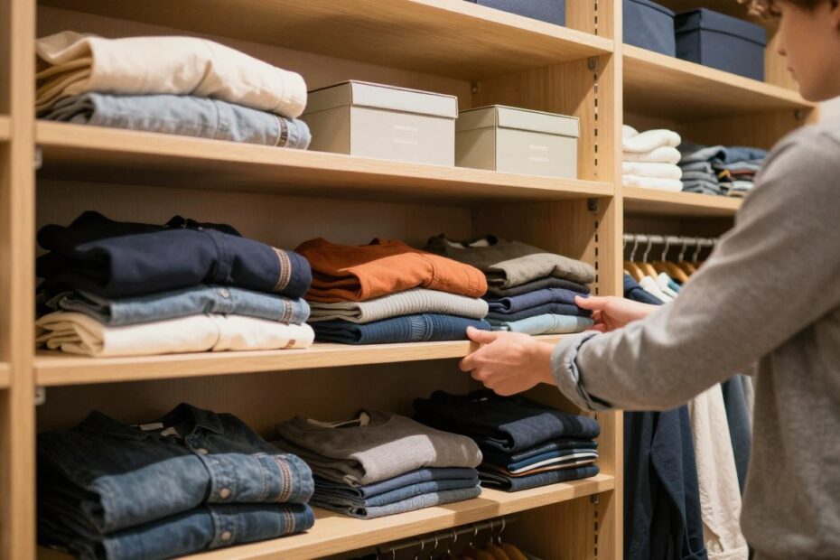 Jak układać ubrania w głębokiej szafie