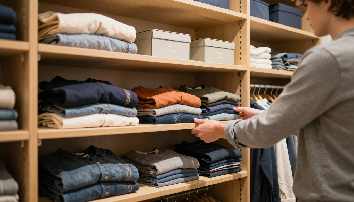 Jak układać ubrania w głębokiej szafie
