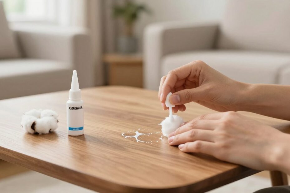 Jak usunąć klej do tipsów z mebli