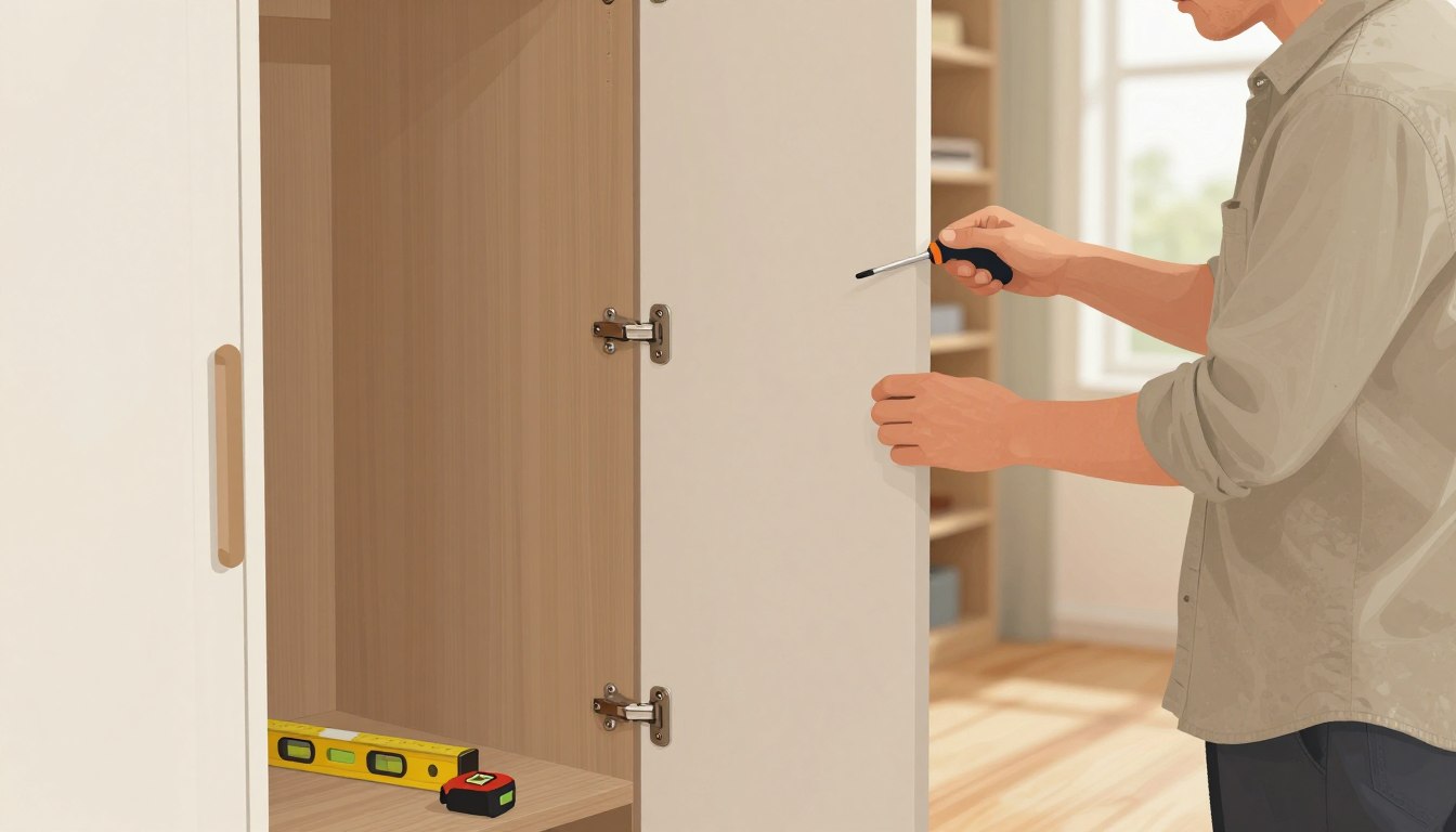 Jak wyregulować drzwi w szafie