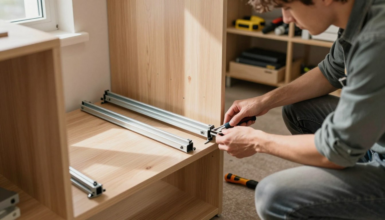Jak zamontować prowadnice do szafy przesuwnej