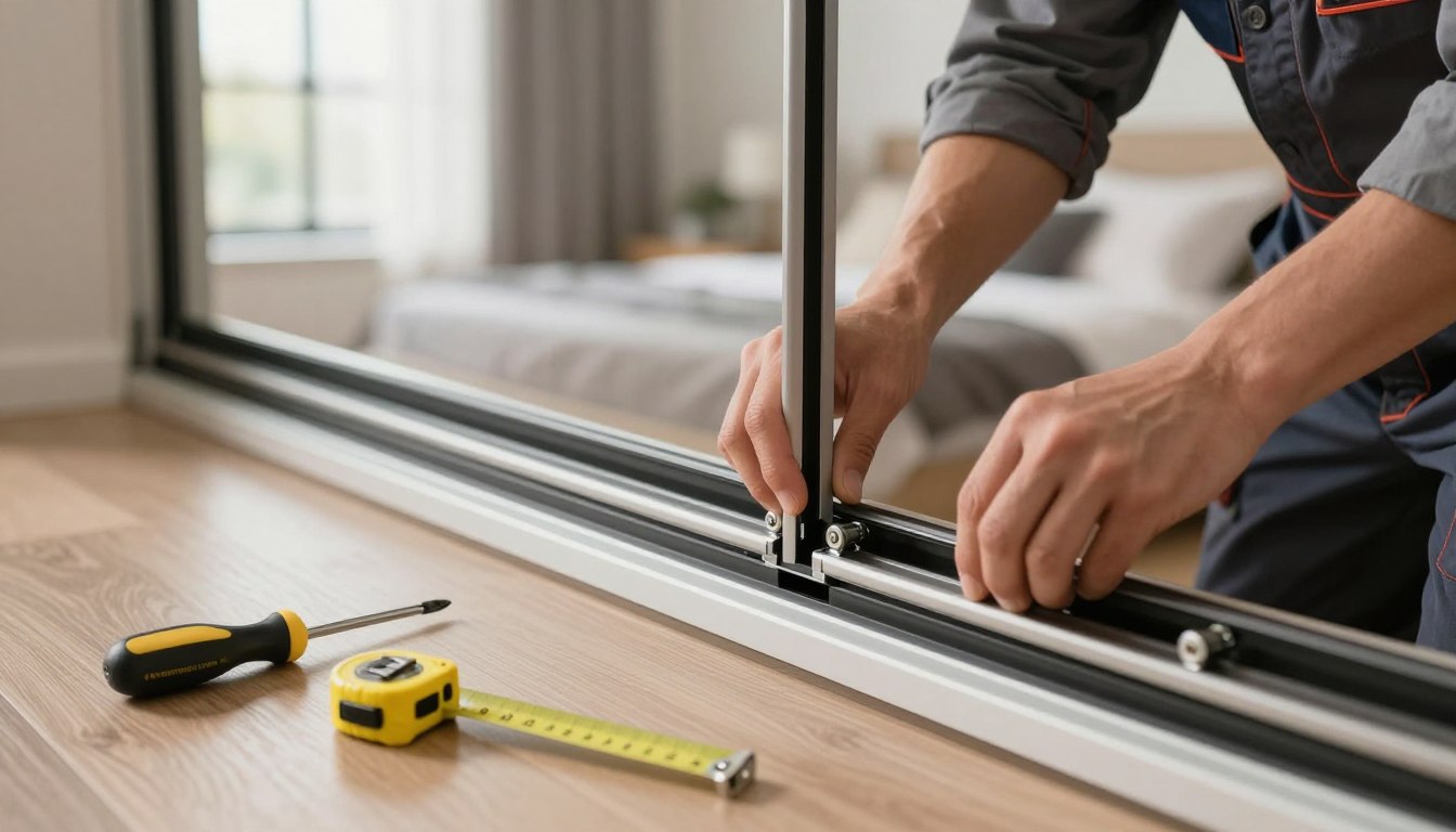 Jak zamontować rolki do szafy przesuwnej