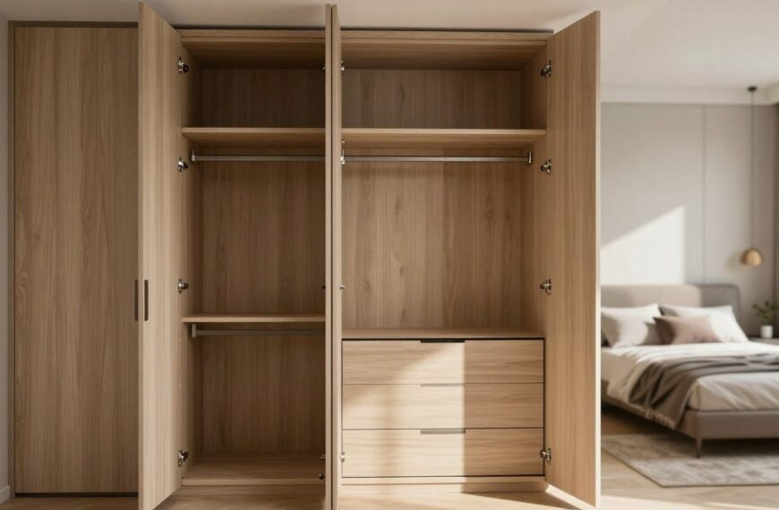 Jak zrobić szafę wnękową z drzwiami otwieranymi – układ, zawiasy i wygodna ergonomia