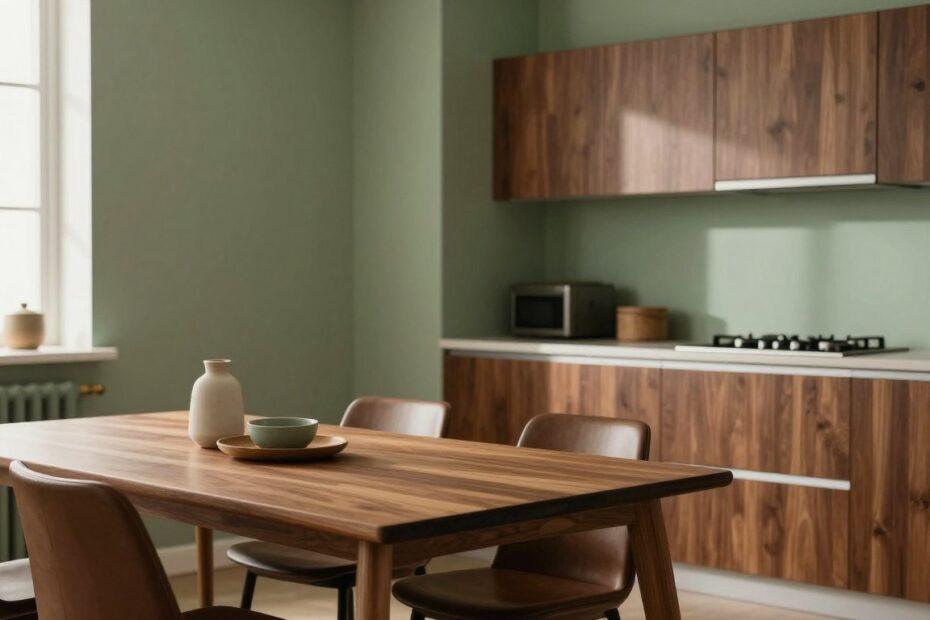 Jaki kolor ścian do brązowych mebli w kuchni