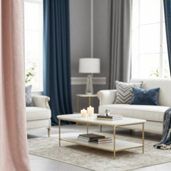 Jakie zasłony do szarych ścian i białych mebli – kolory, faktury i efekt premium