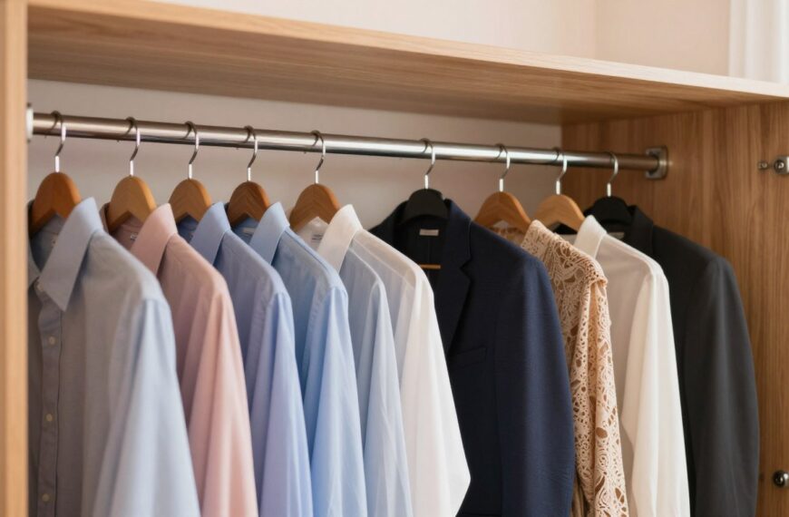 Na jakiej wysokości drążek w szafie – wygodne wymiary dla koszul, kurtek i sukienek