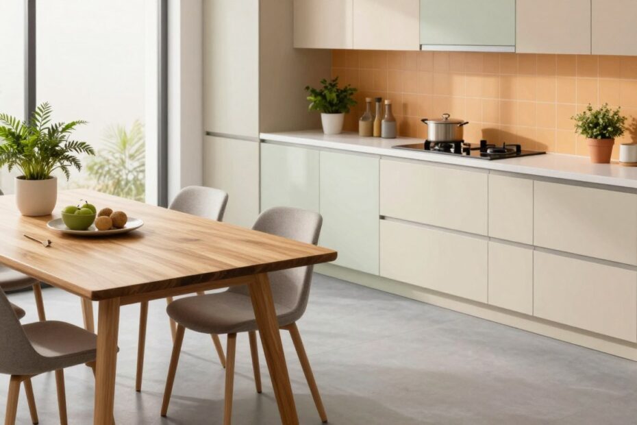 Szara podłoga w kuchni jakie meble